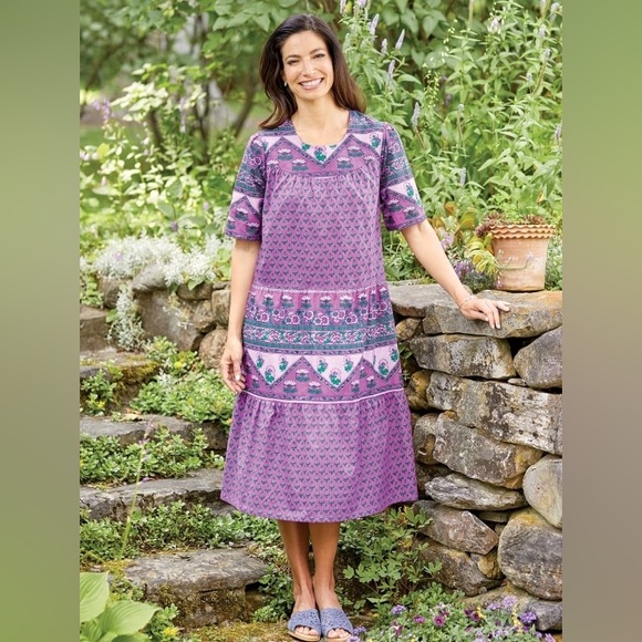 Dresses & Skirts - Cotton Dress Floral Fun Print 100% Cotton